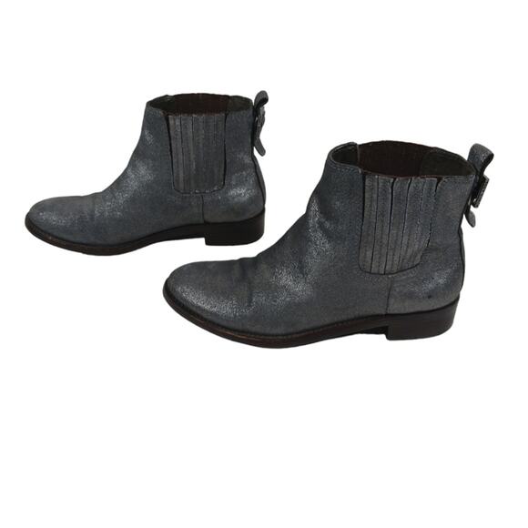 FS2160 GUC $365 Tory Burch Metalic Silver/Gray Boots size 6.5M - Picture 3 of 9